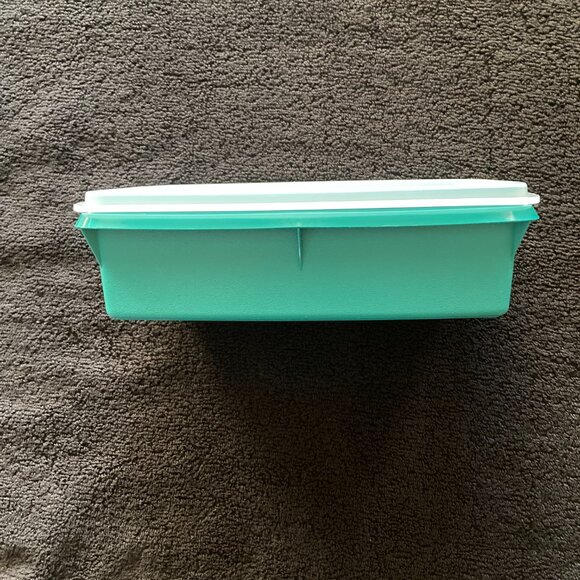 Vintage Tupperware Tuppercraft Stow N Go Divided Green Container - Picture 4 of 6